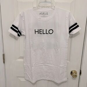 2016 Adele 25 tour HELLO varsity stripe tee